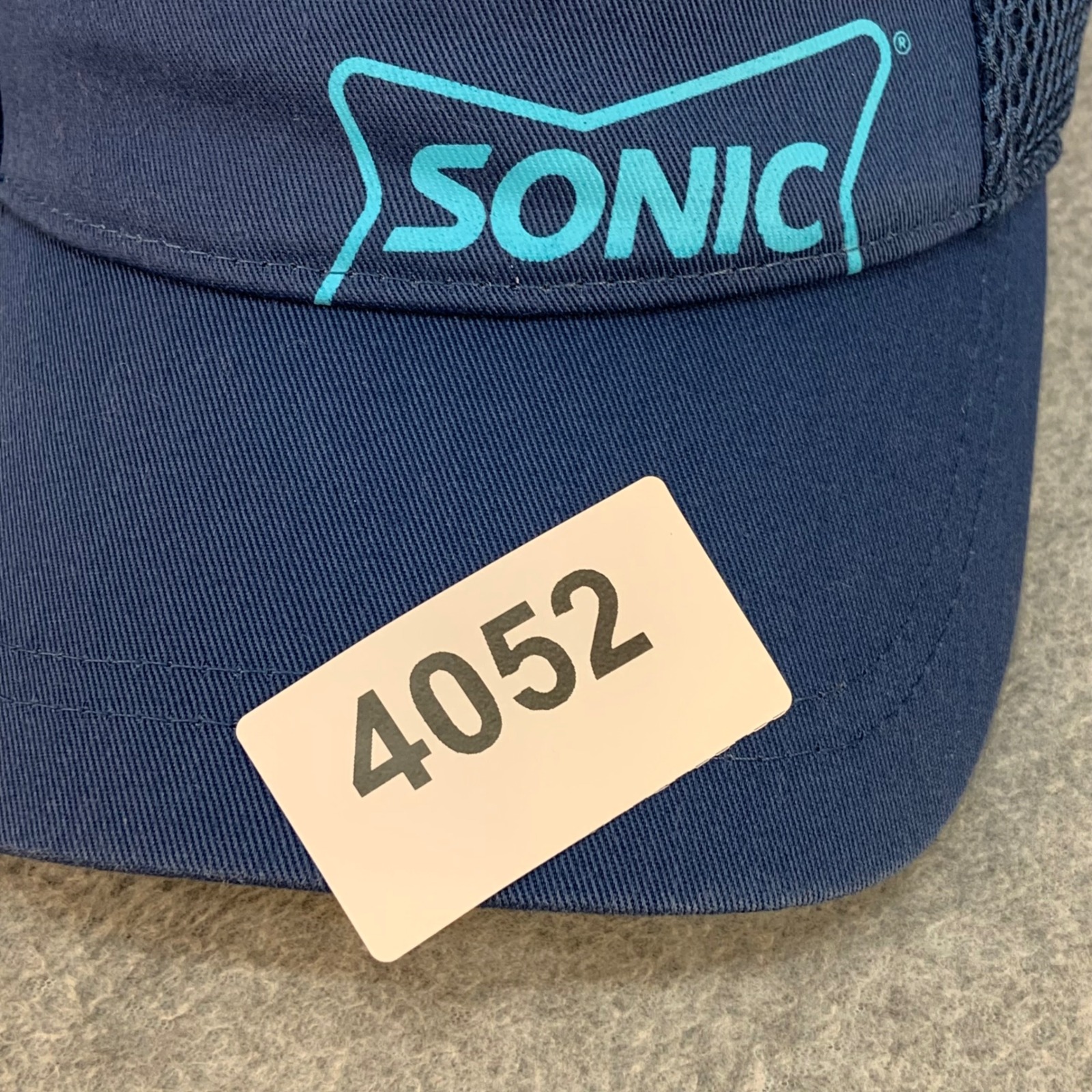 Sonic Logo Unisex Navy Blue Sonic Drive-In Uniform Visor Mesh Adjustable Osfa — image 4 of 4